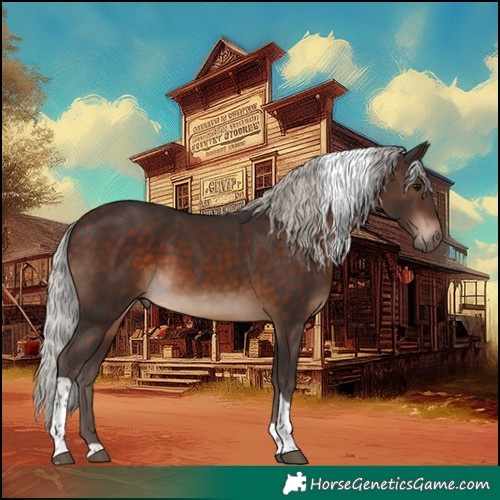 Horse Color:Silver Brown Tobiano 