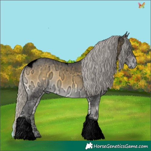 Horse Color:Void Silver Buckskin Ice Onyx Tobiano 