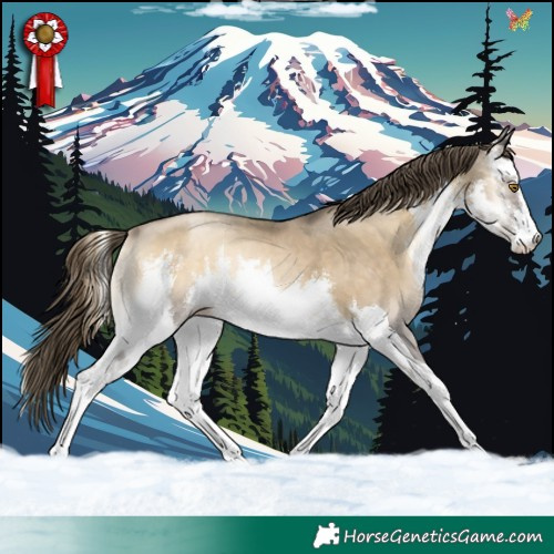 Horse Color:White Spotted Smoky Blue Onyx Pearl 