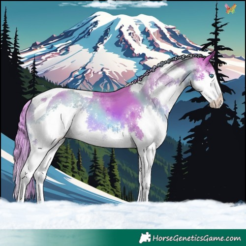 Horse Color:Watercolor Chestnut Splash Tobiano
