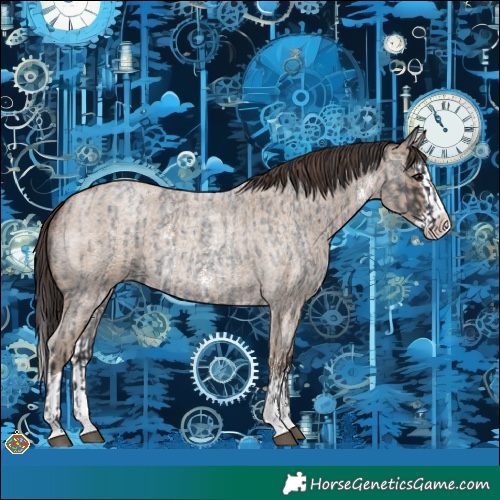 Horse Color:Blue Roan Sabino Splash  and Classic Champagne Roan Sabino Splash 