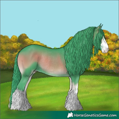 Horse Color:Watercolor White Spotted Smoky Blue Onyx Rabicano 
