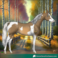 Horse Color:Chocolate Palomino Mushroom Splash Tobiano