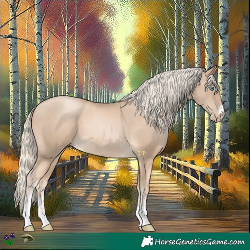 Horse Color:Chocolate Palomino Pearl Sabino