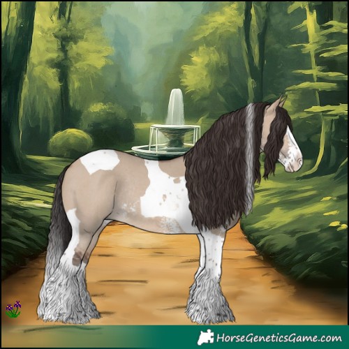 Horse Color:Brown Dun Sabino Splash Tobiano Rabicano 