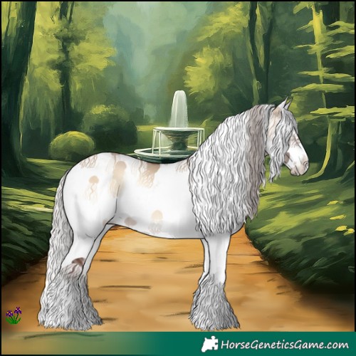 Horse Color:White Spotted Silver Brown Onyx Sabino Frame 