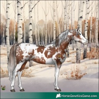Horse Color:White Spotted Liver Chestnut Splash Tobiano