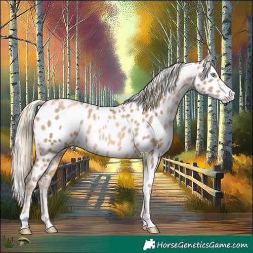 Horse Color:Chocolate Palomino Pearl Mushroom Near Leopard 