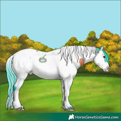 Horse Color:Watercolor Brown Splash Tobiano 