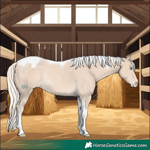 Horse Color:Cremello Tobiano Blanket Rabicano
