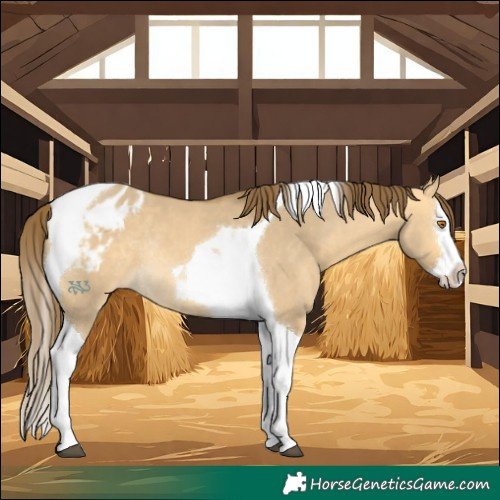 Horse Color:Buckskin Dun Splash Tobiano Blanket Rabicano