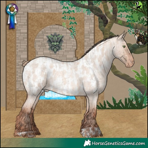 Horse Color:Sable Champagne Roan Dun  and Gold Champagne Roan Dun Blanket 