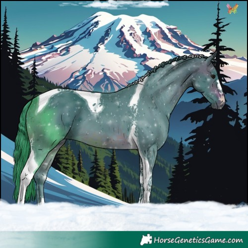 Horse Color:Watercolor Brown Tobiano 