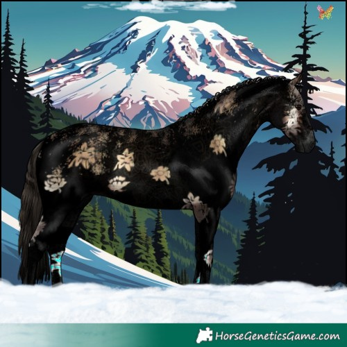 Horse Color:Void Plaid  White Spotted Brown Onyx 