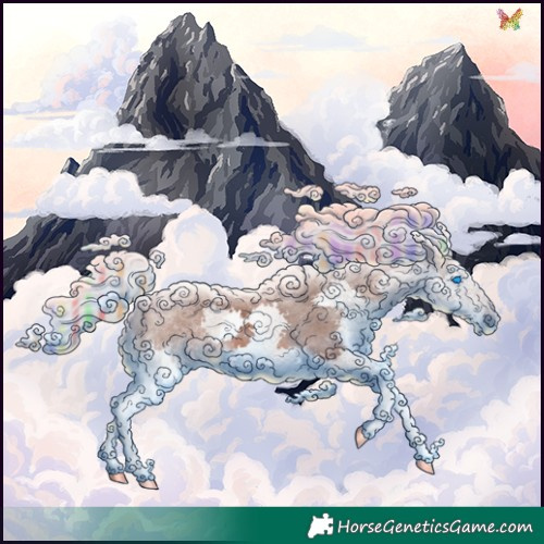 Horse Color:Painted White Spotted Silver Brown Splash 