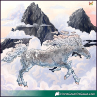 Horse Color:Watercolor White Spotted Silver Brown Ice Dun Tobiano Appaloosa 