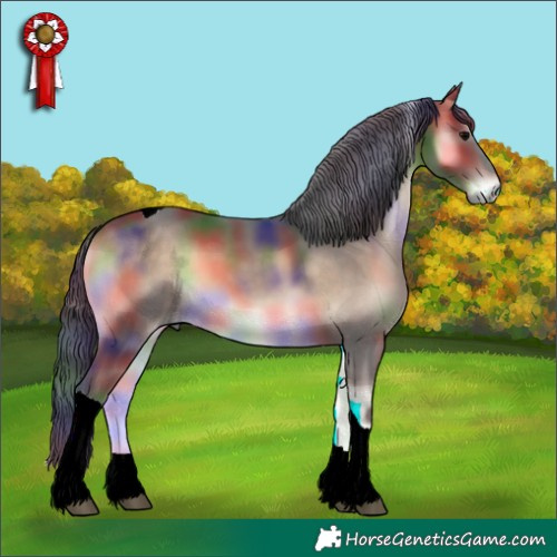 Horse Color:Nacre Brown Onyx Tobiano 