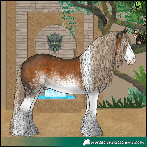 Horse Color:White Spotted Chocolate Palomino Tobiano 