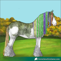 Horse Color:Painted Watercolor Chestnut Ice Splash 