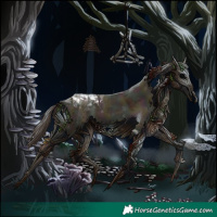 Horse Color:Midnight Sable Cream Champagne Dun Tobiano 
