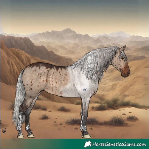 Horse Color:Silver Brown Dun Tobiano Brindle
