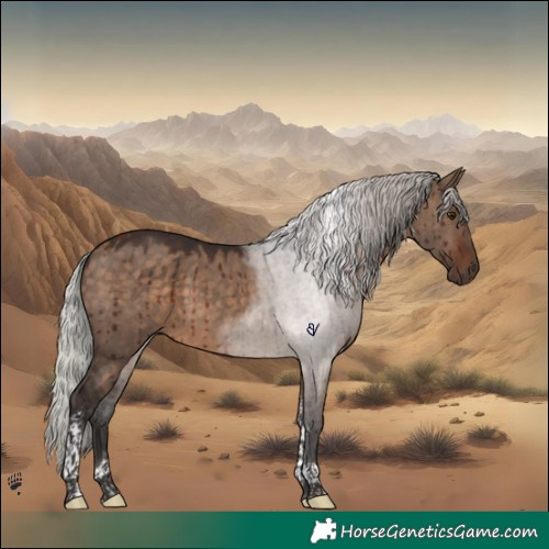 Horse Color:Silver Brown Dun Tobiano Brindle 