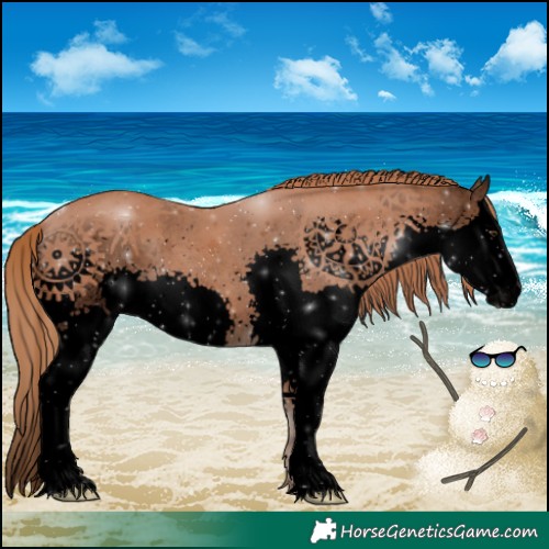 Horse Color:Void White Spotted Chestnut Splash 