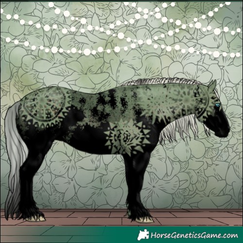 Horse Color:Void Watercolor Silver Black Sabino Splash 