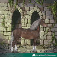 Horse Color:Powder White Silver Brown Tobiano 
