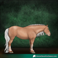Horse Color:Silver Sable Champagne Tobiano