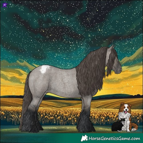 Horse Color:Grullo Roan Varnish