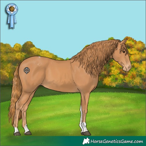 Horse Color:Chestnut Tobiano Varnish 