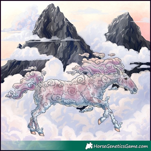 Horse Color:Watercolor Liver Chestnut Ice Sabino Tobiano