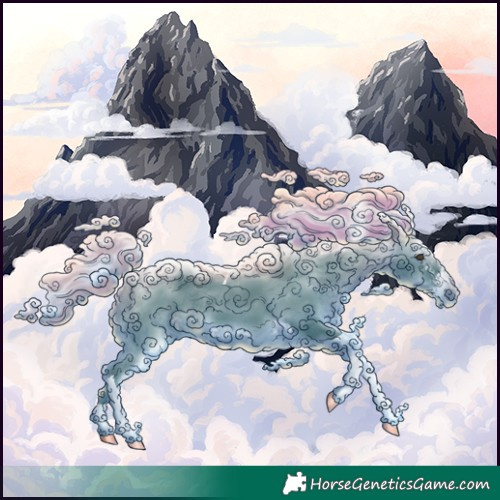 Horse Color:Watercolor Liver Chestnut Sabino Tobiano Rabicano