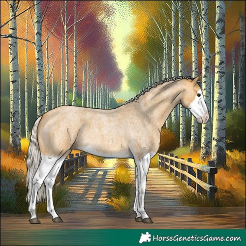 Horse Color:Silver Buckskin Roan Splash 