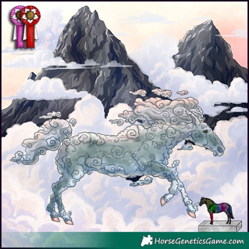 Horse Color:Watercolor Liver Chestnut Tobiano 