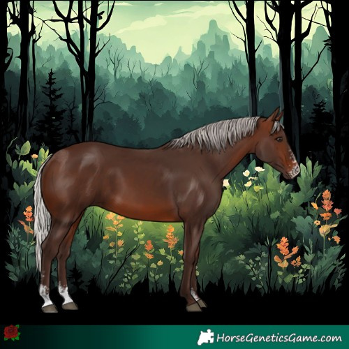 Horse Color:Silver Brown Sabino Rabicano 