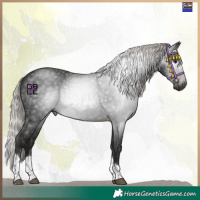 Horse Color:Gray Silver Brown Mushroom Tobiano 