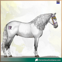 Horse Color:Gray Silver Brown Mushroom Tobiano 