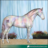 Horse Color:Nacre Perlino Dun Sabino 