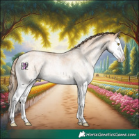 Horse Color:White Spotted Brown Pearl Dun Splash 