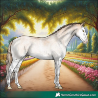Horse Color:White Spotted Brown Pearl Dun Splash 