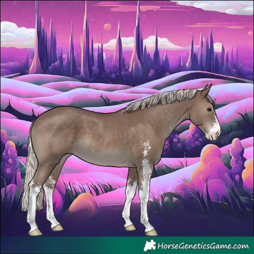 Horse Color:Silver Black Sabino 