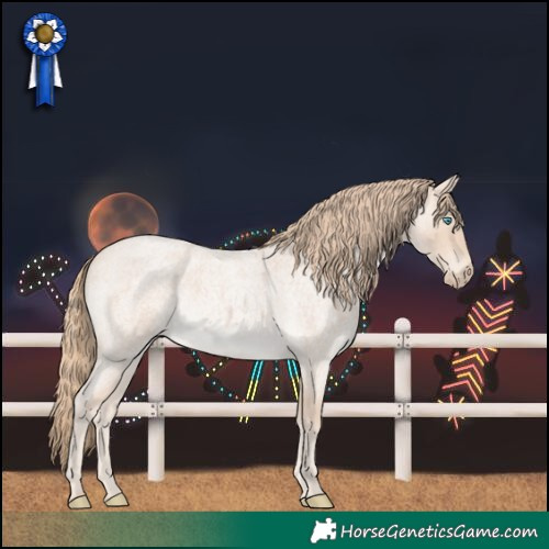 Horse Color:Perlino Roan 