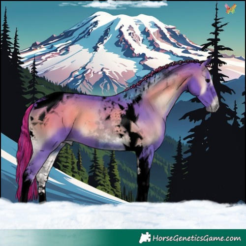 Horse Color:Void Painted Watercolor Blue Onyx Tobiano 