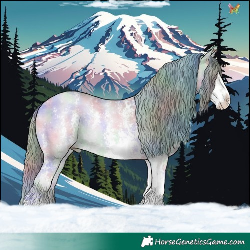 Horse Color:Nacre Watercolor Smoky Blue Onyx Pearl Sabino 