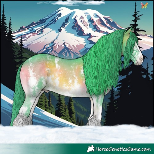 Horse Color:Watercolor Smoky Blue Onyx Sabino 