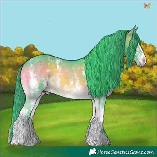 Horse Color:Watercolor Smoky Blue Onyx Sabino 