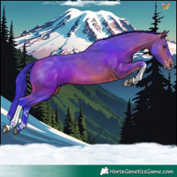 Horse Color:Watercolor Bay Sabino Tobiano 
