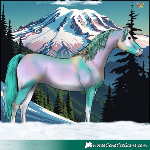 Horse Color:Watercolor Brown Onyx Tobiano 